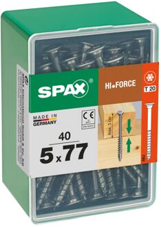 Spax Universele Schroef T-star Wirox Verzonken Kop - 5x77mm - 40 Stuks