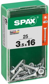 Spax Universele Schroef T-star Wirox Verzonken Kop Torx - 3,5x16mm - 25 Stuks