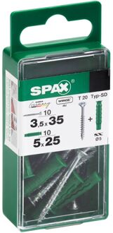 Spax Universele Schroef T-star Wirox Verzonken Kop Torx - 3,5x35mm - 10 Stuks