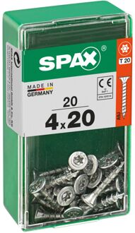 Spax Universele Schroef T-star Wirox Verzonken Kop Torx - 4x20mm - 20 Stuks