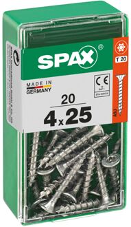 Spax Universele Schroef T-star Wirox Verzonken Kop Torx - 4x25mm - 20 Stuks