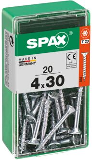 Spax Universele Schroef T-star Wirox Verzonken Kop Torx - 4x30mm - 20 Stuks