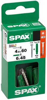 Spax Universele Schroef T-star Wirox Verzonken Kop Torx - 6x45mm - 12 Stuks