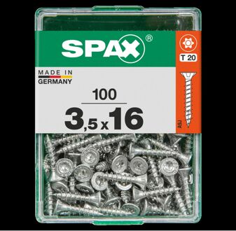Spax Universele Schroef T-star Wirox Verzonken Kop Torx T20 - 3,5x16mm - 150 Stuks