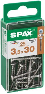 Spax Universele Schroef T-star Wirox Verzonken Kop Torx T20 - 3,5x30mm - 25 Stuks