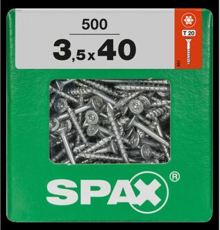 Spax Universele Schroef T-star Wirox Verzonken Kop Torx T20 - 3,5x40mm - 500 Stuks