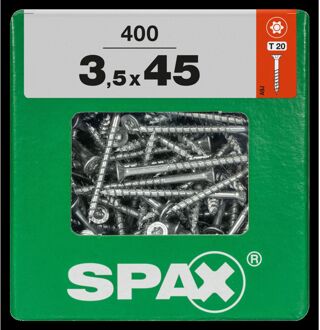 Spax Universele Schroef T-star Wirox Verzonken Kop Torx T20 - 3,5x45mm - 400 Stuks