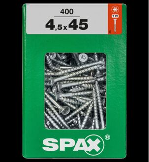Spax Universele Schroef T-star Wirox Verzonken Kop Torx T20 - 4,5x45mm - 400 Stuks
