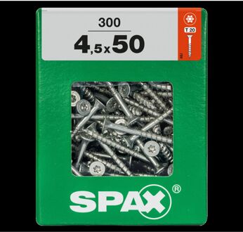 Spax Universele Schroef T-star Wirox Verzonken Kop Torx T20 - 4,5x50mm - 300 Stuks