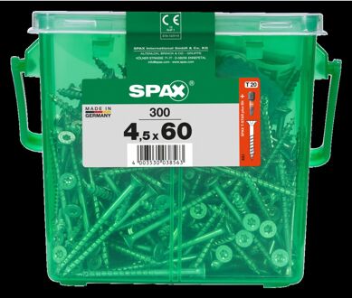 Spax Universele Schroef T-star Wirox Verzonken Kop Torx T20 - 4,5x60mm - 300 Stuks + Bit