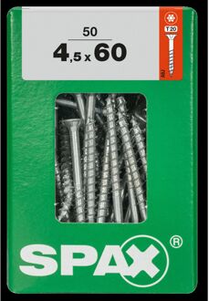 Spax Universele Schroef T-star Wirox Verzonken Kop Torx T20 - 4,5x60mm - 50 Stuks