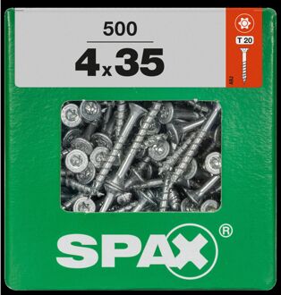 Spax Universele Schroef T-star Wirox Verzonken Kop Torx T20 - 4x35mm - 500 Stuks