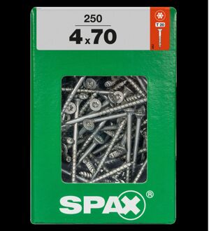 Spax Universele Schroef T-star Wirox Verzonken Kop Torx T20 - 4x70mm - 250 Stuks