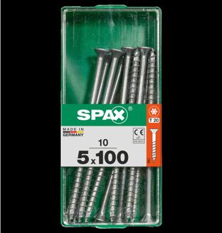 Spax Universele Schroef T-star Wirox Verzonken Kop Torx T20 - 5x100mm - 10 Stuks