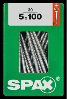 Spax Universele Schroef T-star Wirox Verzonken Kop Torx T20 - 5x100mm - 30 Stuks