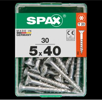 Spax Universele Schroef T-star Wirox Verzonken Kop Torx T20 - 5x40mm - 30 Stuks