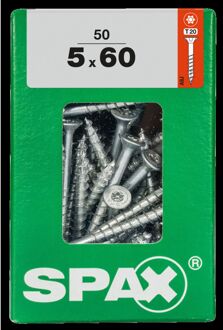 Spax Universele Schroef T-star Wirox Verzonken Kop Torx T20 - 5x60mm - 50 Stuks