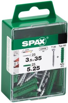 Spax Universele Schroef T-star Wirox Verzonken Kop Torx T25 - 5x25mm - 50 Stuks
