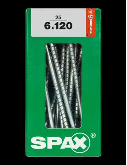 Spax Universele Schroef T-star Wirox Verzonken Kop Torx T30 - 6x120mm - 25 Stuks