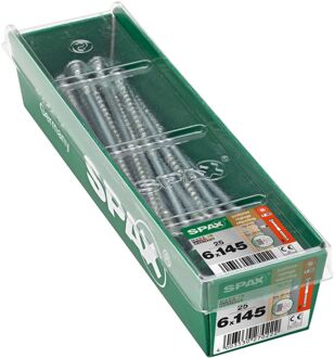 Spax Universele Schroef T-star Wirox Verzonken Kop Torx T30 - 6x145mm - 25 Stuks