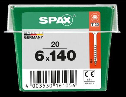 Spax Universele Schroef Torx 6x140mm 20 Stk
