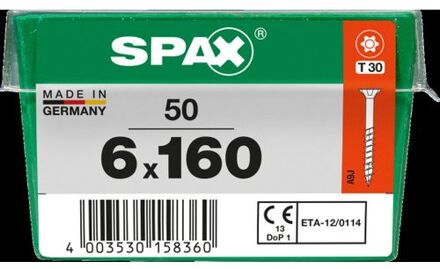Spax Universele Schroef Torx 6x160mm 50 Stk