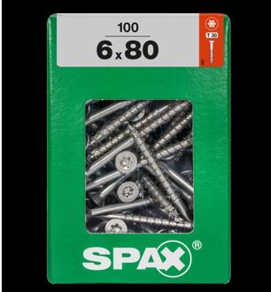 Spax Universele Schroef Torx 6x80mm 100 Stk