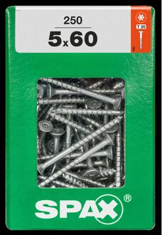 Spax Universele Schroef Verzonken Kop Torx - 5x60mm - 250 Stuks