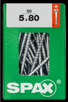 Spax Universele Schroef Verzonken Kop Torx - 5x80mm - 50 Stuks