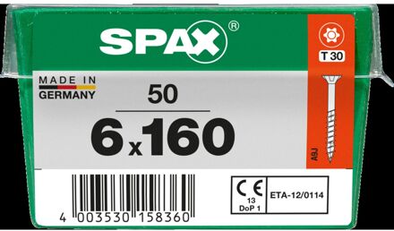 Spax Universele Schroef Verzonken Kop Torx - 6x160mm - 50 Stuks