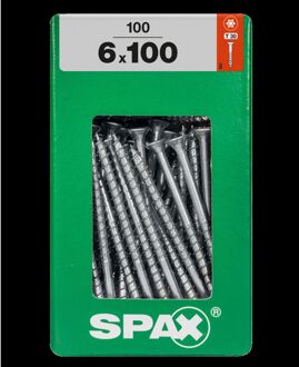 Spax Universele Schroef Verzonken Kop Torx T30 - 6x100mm - 100 Stuks