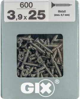 Spax Universele Schroef Zwart Trompetkop Kruiskop - 3,9x25mm - 600 Stuks