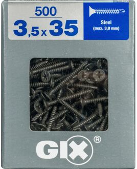 Spax Universele Schroef Zwart Verzonken Kop Pozi - 3,5x35mm - 500 Stuks