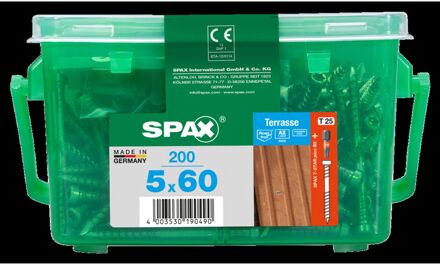 Spax Vlonderschroef T-star Plus Rvs A2 Cilinderkop Torx T25 - 5x60mm - 200 Stuks