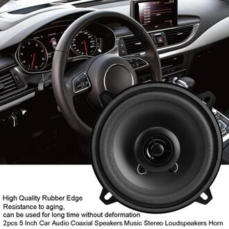 Speaker Acouto 2 stuks 5 Inch Car Audio Coaxiale Luidsprekers Muziek Stereo Luidsprekers Hoorn Zwart subwoofer car audio