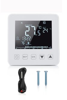 Speaker Controle HY08WE-2 Elektrische Verwarming Thermostaat Lcd-scherm Digitale Thermometer Zwart Met WIFI Functie Vloerverwarming Film zwart-normaal