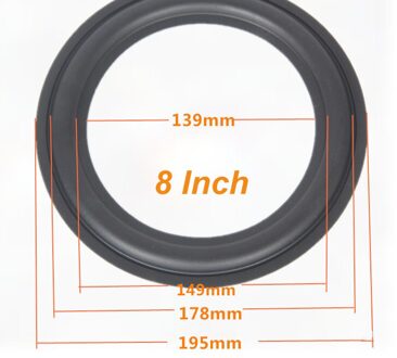 Speaker Rubber Surround Reparatie 4 Inch 5 Inch 6.5 8 Inch Speaker Subwoofer Accessoires Algemene Vouwen Rand Diy Audio Producten 8 duim