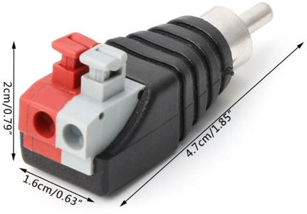 Speaker Wire A/V Cable to Audio Male RCA Connector Adapter Jack Press Terminal