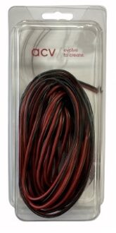speakerkabel 2x 0,5mm zw/r 10 mtr in blister 51205010RZ
