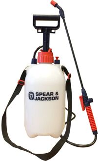 Spear & Jackson Drukspuit 5 Liter - Druksproeier - Onkruidverdelger - Sproeier - Drukspuiten - drukspuit zuurbestendig Rood