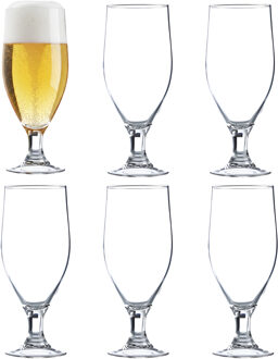 Speciaalbier Glas - 6x - Dunkel - gehard glas - 38 cl - speciaalbier glazen - bierproeverij