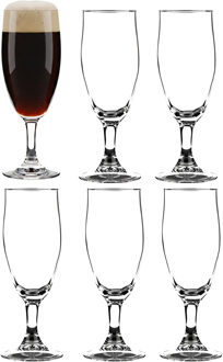Speciaalbier Glas - 6x - Porter - gehard glas - 38.5 cl - speciaalbier glazen - bierproe
