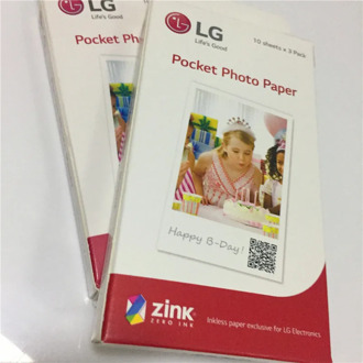 Special sales 60 sheets (2box) photographic Zink PS2203 Smart Mobile Printer for LG PD269 PD251 PD261 PD233 PD239 photo Paper