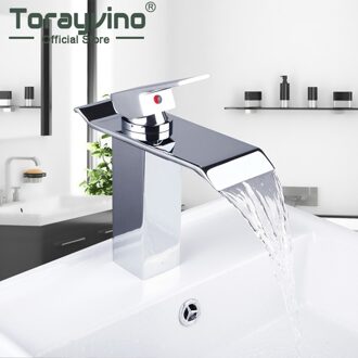 Speciale Wastafel Kraan Chrome Gepolijst Enkele Handgreep Enkel Gat Cold Waterval Mixer Positieve Wastafel Kraan