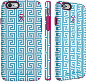 Speck CandyShell Inked by Jonathan Adler iPhone 6 / 6s (Aqua Greek Key / Lipstick Matte)