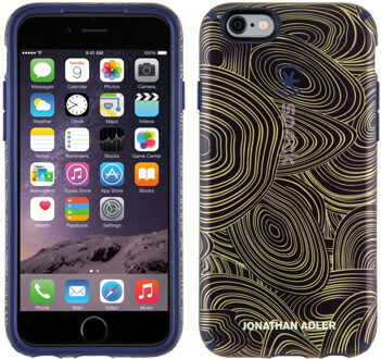 Speck CandyShell Inked by Jonathan Adler iPhone 6 / 6s (Malachite Black Gold / Berry Black Metallic)