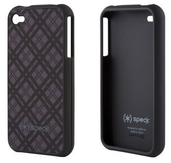Speck iPhone 4 / 4S Fitted Darkest Tartan Plaid (Black / Grey)