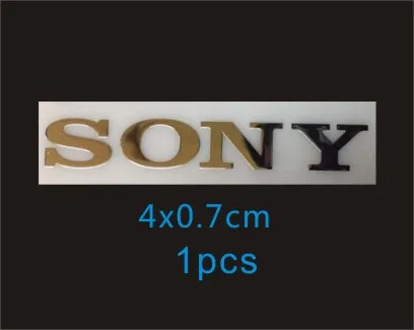 Spedizione gratuita 40X7mm 1 pz/lotto spedizione gratuita dorato adesivi Per SONY logo marchio di adesivi di metallo