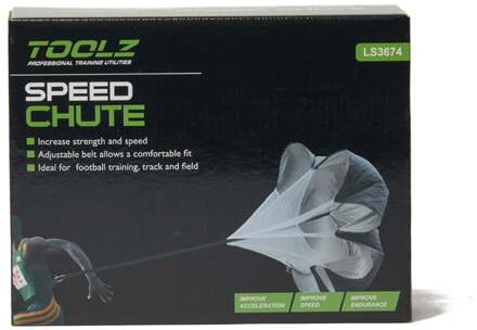Speed Chute Trainingstoestel zwart - one size