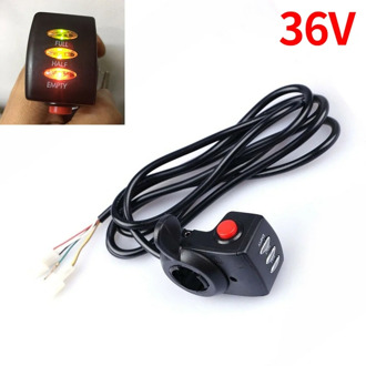 Speed Control Thumb Throttle for Scooter Ebike Electric Bicycle with on Off Button and Battery Power Indicator - 36V
